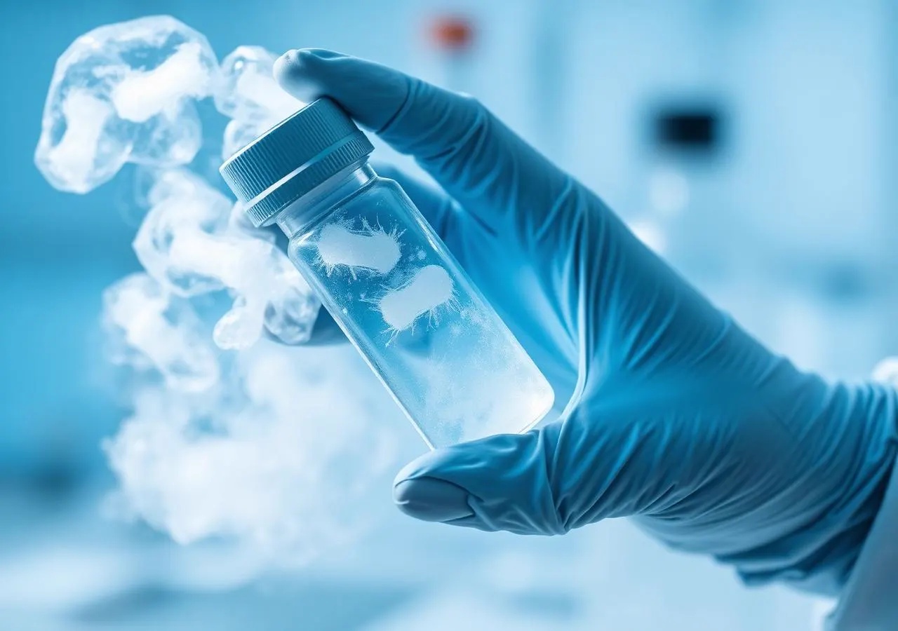 Cryopreserved cell vial